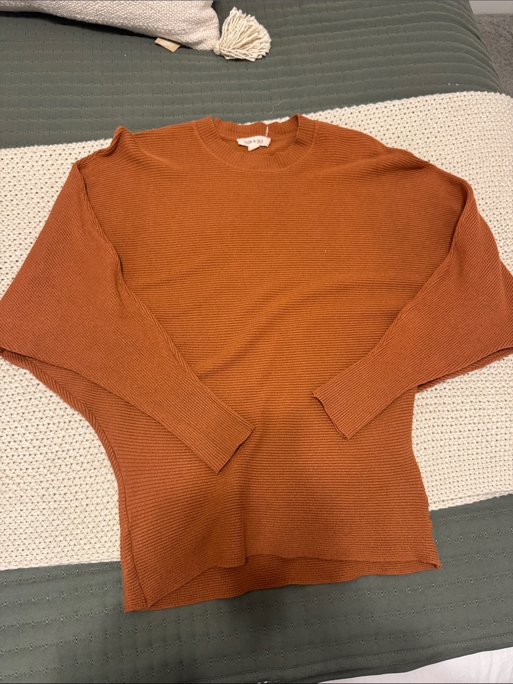 Boutique Rust Orange women’s Crewneck Sweater